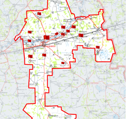 Карта калачинского района омской области с деревнями и дорогами